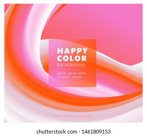 COLOR 3d abstract shape wave landscape BACKGROUND.  Gradients COVER - Vector