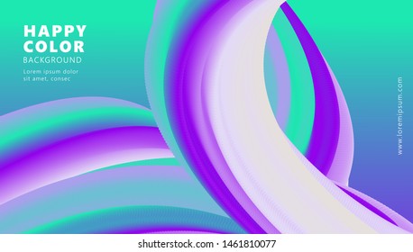 COLOR 3d FORMA abstracta FORMA FONDO. TAPA de los graduados de neón - Vector