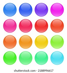  color 3d circle icon background for web or print design element