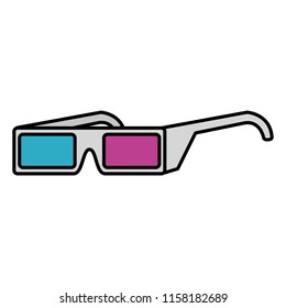 color 3d glasses object cinema entertainment