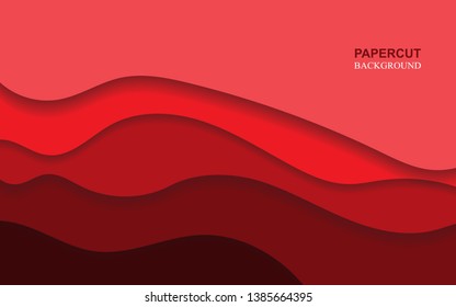 Color 3d papercut art illustration. Contrast colors. Vector design layout for banners presentations, flyers, posters and invitations. 