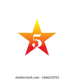 Color 5 Five Star Logo Design Stock Vector (Royalty Free) 1466215913 ...