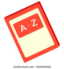 color ABC, textbook alphabet. ABC book for schoolchildren. Vector illustration