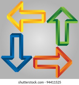 Color abstract arrows