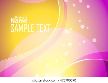 Color abstract background for business card, banner or template. Background with waves. Illustration of abstract background with bright element