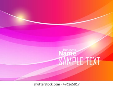 Color abstract background for business card, banner or template. Background with waves. Illustration of abstract background with bright element