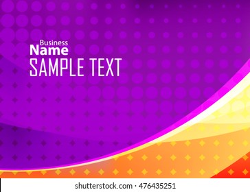 Color abstract background for business card, banner or template. Background with waves. Illustration of abstract background with bright element