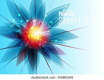 Color abstract background for business card, banner or template. Background with waves. Illustration of abstract background with bright element