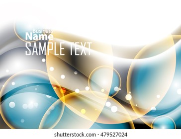 Color abstract background for business card, banner or template. Background with waves. Illustration of abstract background with bright element