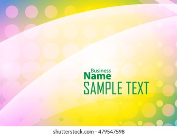 Color abstract background for business card, banner or template. Background with waves. Illustration of abstract background with bright element