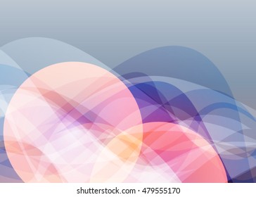 Color abstract background for business card, banner or template. Background with waves. Illustration of abstract background with bright element