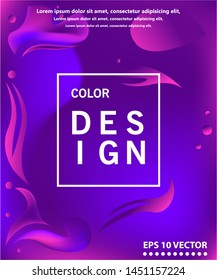 color abstract background design,gradient/fluid shape composition.Eps 10 vector.