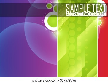 Color abstract background illustration. Ready for work with banner, site or business card. Orange, green, red and purple wallpaper.