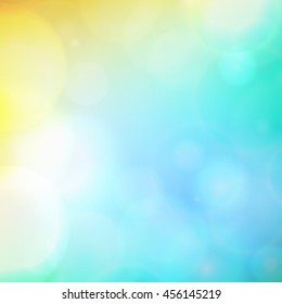 Color Abstract Blurred backgrounds with defocused lights. Colorful bokeh light background. Vector illustration