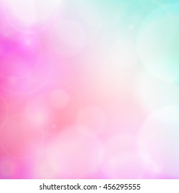 Color Abstract Blurred backgrounds with defocused lights. Colorful bokeh light background. Vector illustration