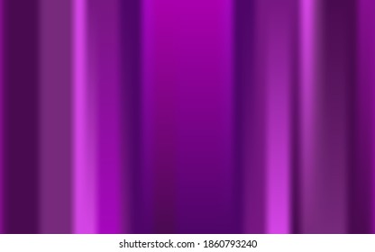 Color abstract blurred lines background. Pink, purple, violet gradient random stripes, spots. Paint marks, bokeh effect, curtain, scene. Copy space striped banner. Vector mesh template illustration