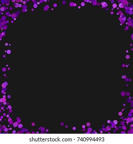 Color abstract chaotic dot background - vector graphic from purple dots with shadow effects