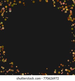 Color abstract chaotic dot background - vector illustration from circles on black background