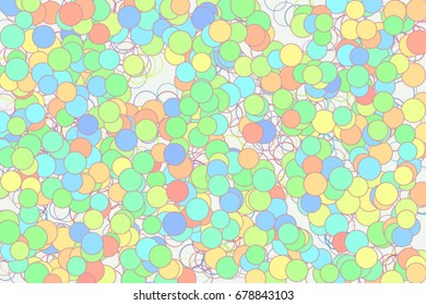 Color abstract circles, bubbles, sphere or ellipses pattern generative art background. Vector illustration graphic.
