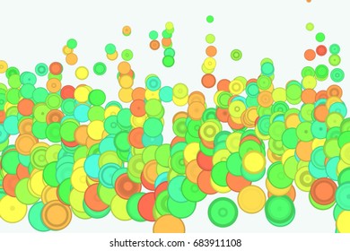Color abstract circles, bubbles, sphere or ellipses pattern generative art background. Vector illustration graphic.