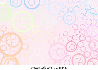 Color abstract circles, bubbles, sphere or ellipses pattern generative art background. Vector illustration graphic.