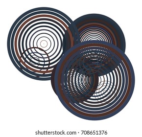 Color abstract circles, bubbles, sphere or ellipses geometric pattern generative art background. Vector illustration graphic.