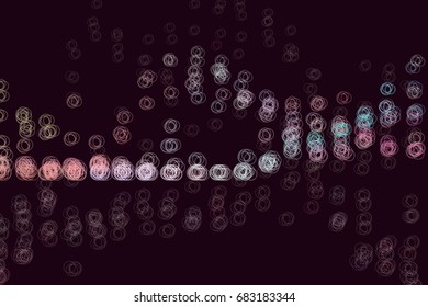 Color abstract circles or ellipses pattern generative art background. Vector illustration graphic.