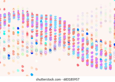 Color abstract circles or ellipses pattern generative art background. Vector illustration graphic.
