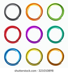 Color abstract circles. Loops , logo elements template