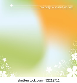 color abstract design with floral elements