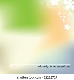 color abstract design with floral elements