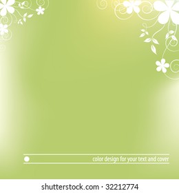 color abstract design with floral elements