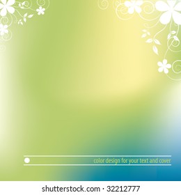 color abstract design with floral elements