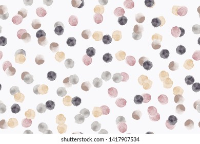 Color, abstract, diverse seamless pattern with colorful watercolor stains made in vector
