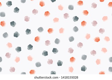 Color, abstract, diverse seamless pattern with colorful watercolor stains made in vector