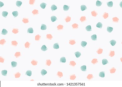 Color, abstract, diverse seamless pattern with colorful watercolor stains made in vector