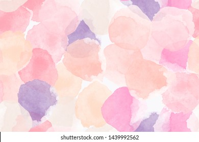 Color, abstracto, diversos patrones sin fisuras con formas de acuarela coloridas hechas en vectores