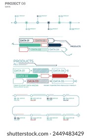 Color abstract elements commercial charts. Abstract vector illustration.