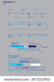 Farbabstrakte Elemente kommerzielle Diagramme. Abstrakte Vektorillustration.