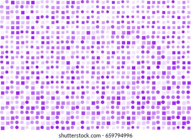 Color abstract ellipse & square box pattern generative art background. Style of mosaic or tile. Vector illustration graphic.