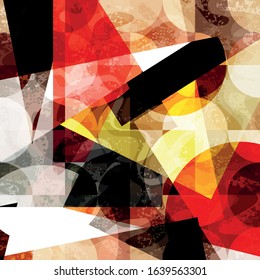 color abstract ethnic pattern in graffiti style with elements of urban modern style