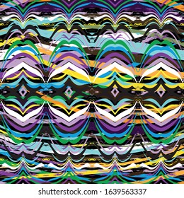 color abstract ethnic pattern in graffiti style with elements of urban modern style
