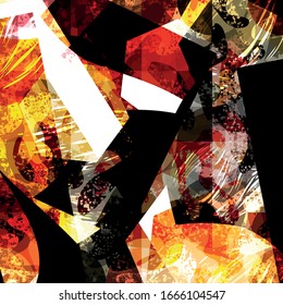 color abstract ethnic pattern in graffiti style with elements of urban modern style bright quality illustration for your design