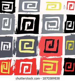 color abstract ethnic pattern in graffiti style with elements of urban modern style bright quality illustration for your design