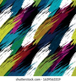 color abstract ethnic seamless pattern in graffiti style with elements of urban modern style