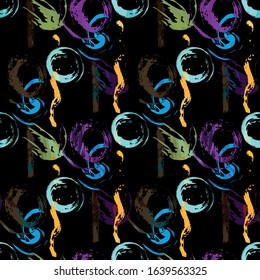 color abstract ethnic seamless pattern in graffiti style with elements of urban modern style