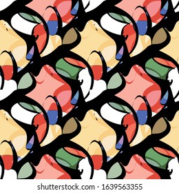 color abstract ethnic seamless pattern in graffiti style with elements of urban modern style