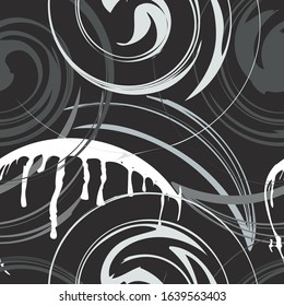 color abstract ethnic seamless pattern in graffiti style with elements of urban modern style