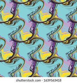 color abstract ethnic seamless pattern in graffiti style with elements of urban modern style