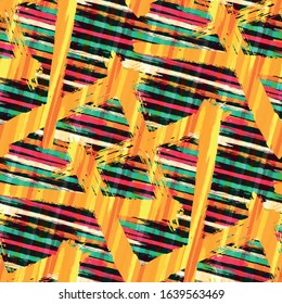 color abstract ethnic seamless pattern in graffiti style with elements of urban modern style